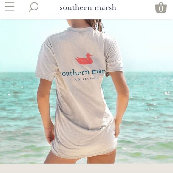 Southern Marsh Tops - Southern Marsh Authentic Seawash Tee size Small